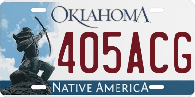 OK license plate 405ACG