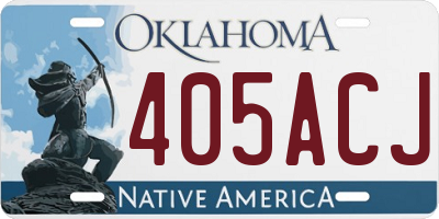 OK license plate 405ACJ