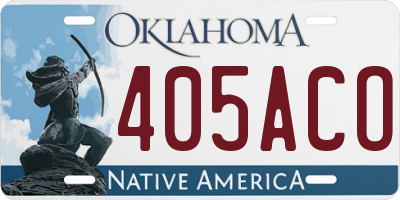 OK license plate 405ACO