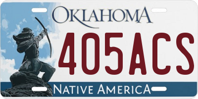 OK license plate 405ACS