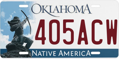 OK license plate 405ACW