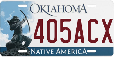 OK license plate 405ACX