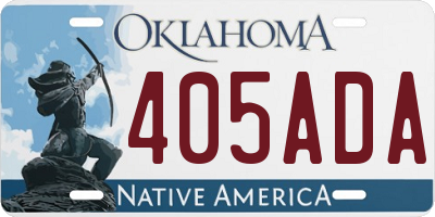 OK license plate 405ADA