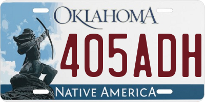 OK license plate 405ADH