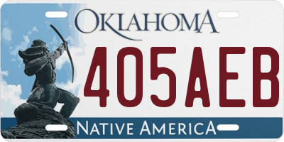 OK license plate 405AEB