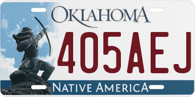OK license plate 405AEJ
