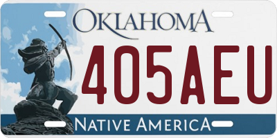 OK license plate 405AEU