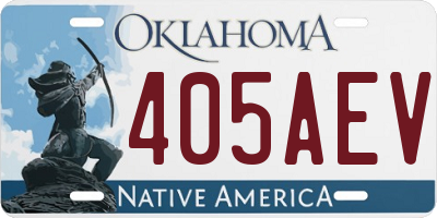 OK license plate 405AEV