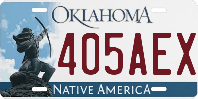 OK license plate 405AEX