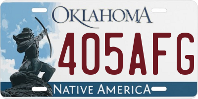 OK license plate 405AFG