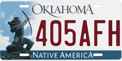 OK license plate 405AFH