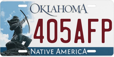 OK license plate 405AFP