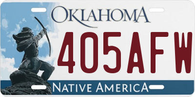 OK license plate 405AFW