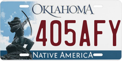 OK license plate 405AFY
