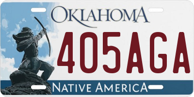 OK license plate 405AGA
