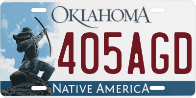 OK license plate 405AGD