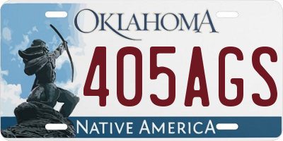 OK license plate 405AGS