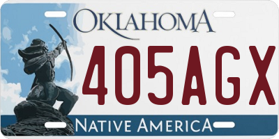 OK license plate 405AGX