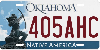 OK license plate 405AHC