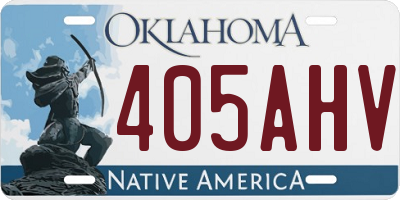 OK license plate 405AHV