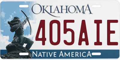 OK license plate 405AIE