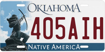 OK license plate 405AIH