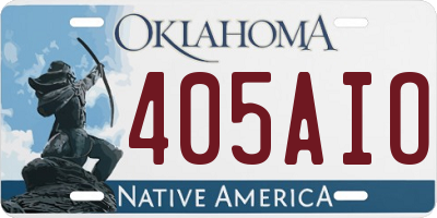 OK license plate 405AIO
