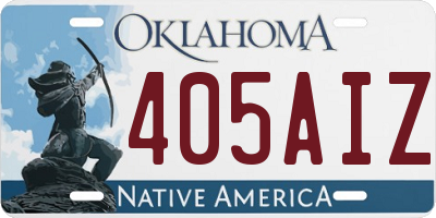 OK license plate 405AIZ