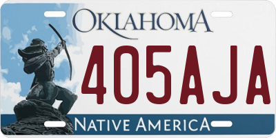 OK license plate 405AJA