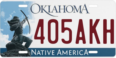 OK license plate 405AKH