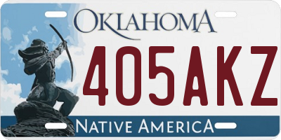 OK license plate 405AKZ