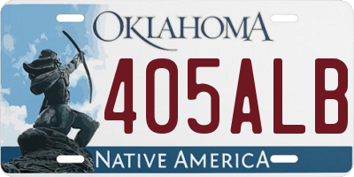OK license plate 405ALB