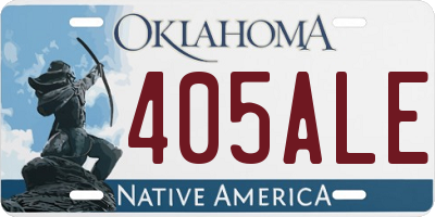 OK license plate 405ALE
