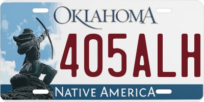 OK license plate 405ALH