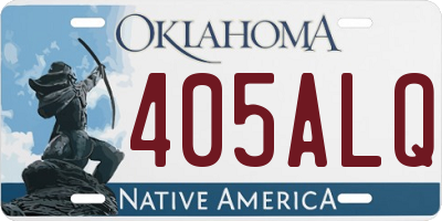 OK license plate 405ALQ