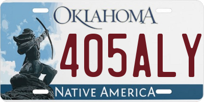 OK license plate 405ALY