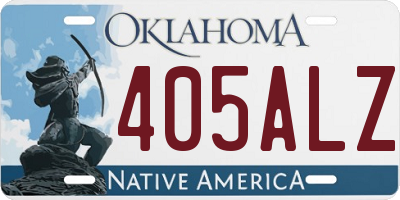 OK license plate 405ALZ