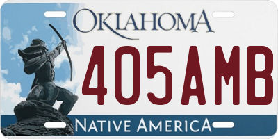 OK license plate 405AMB
