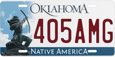 OK license plate 405AMG