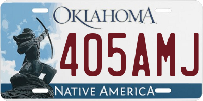 OK license plate 405AMJ