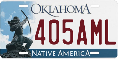 OK license plate 405AML