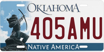 OK license plate 405AMU