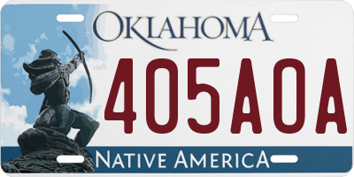 OK license plate 405AOA