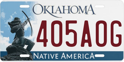 OK license plate 405AOG