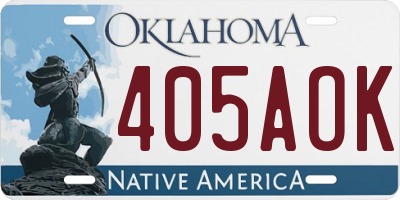 OK license plate 405AOK