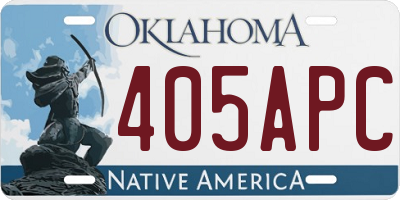 OK license plate 405APC