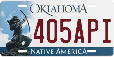 OK license plate 405API