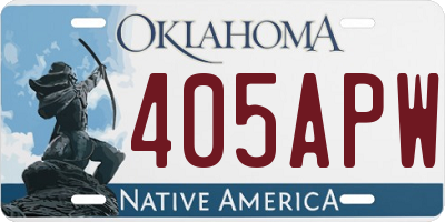 OK license plate 405APW