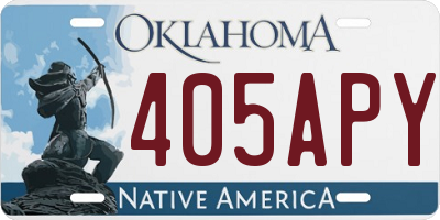 OK license plate 405APY