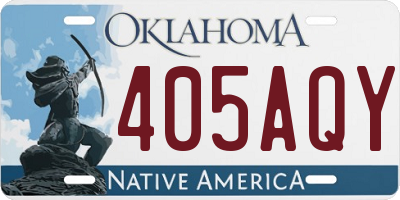 OK license plate 405AQY